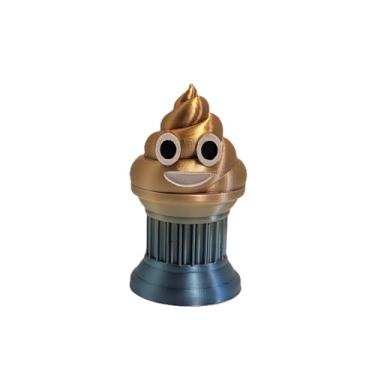 Imagem de Znet3D Troféu Emoji Jr. Poop - Prêmio de 10 cm de altura com olhos brancos e pretos e sorriso na base da coluna - Presente exclusivo e divertido para todas as ocasiões (multicolorido)