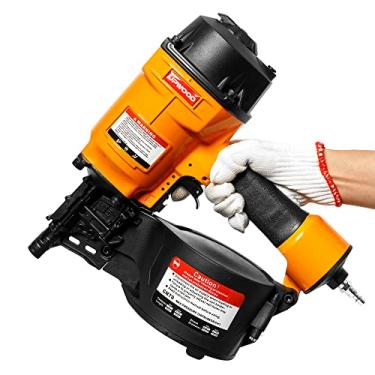 Imagem de CN70 Air Coil Nailer por UPWOOD, 6 cm a 2-3/4 polegadas 15 graus Coil Tapume Nail Gun Fast Shooting Fencing Nailer Pneumático Bobina Framing Nailer