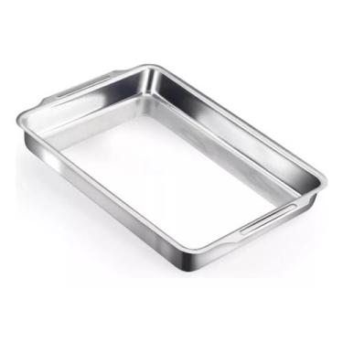 Imagem de Assadeira Retangular Alumínio Bolo Forma Alta Com Aba No 4 - Shop Indu