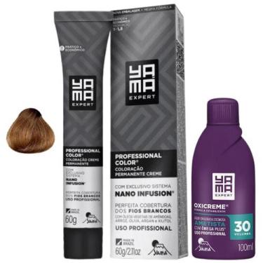 Imagem de Kit Coloração Yama Nano Infusion Profissional 7.1 Louro Medio Acizenta
