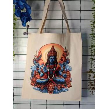 Imagem de Bolsa Ecobag - SHIVA - Ecológica 100% Algodão Cru - Lojas Áurea