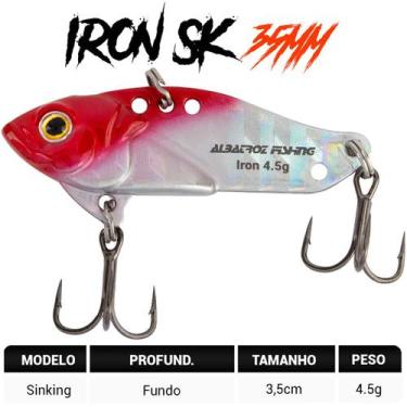 Imagem de Isca Artificial Albatroz Ferrinho Iron Vibe 4,5g 35mm Prateada com Ver