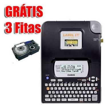Imagem de Etiquetador Rotulador Eletrônico Casio Kl-820 Código Barras Visor 4 Li