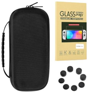 Imagem de Case Bolsa + Pelicula Vidro + Grips para Nintendo Switch Oled