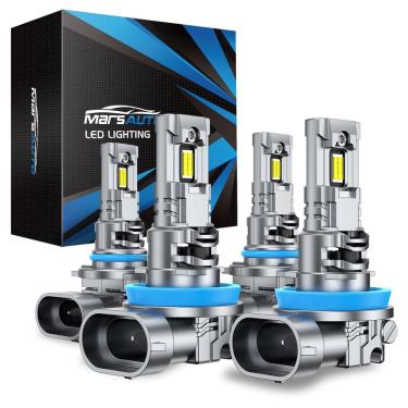 Imagem de Lâmpadas de neblina Marsauto H11/H8/H9 9005/HB3 68.000LM Pacote com 4