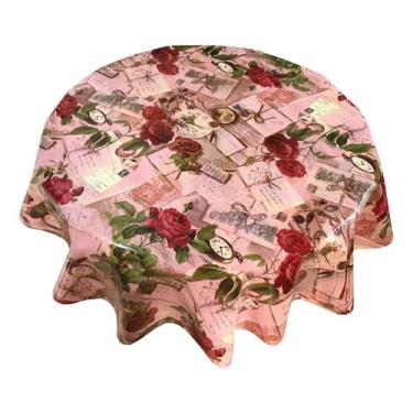 Imagem de Genérico, Toalha Mesa Térmica Forro Flanelado Roseira 1,40 Diâmetro Nome do desenho:Roseiras;Cor:Color