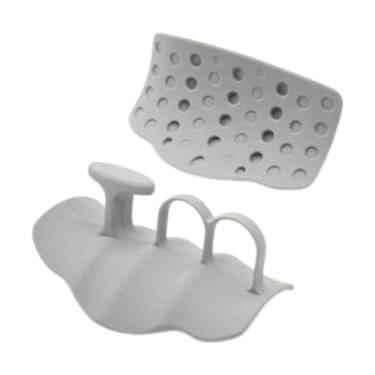 Imagem de Deevoka 1 par de levantamento de peso Gripes Mandal Protetor Equipamento Portátil Ginástica Alta almofadas de aderência para levantamento de peso Calistenia, Cinza