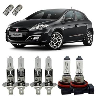 Imagem de Lâmpadas Halógenas Fiat Bravo Alto Baixo Milha 3200K + T10 - Autovex /