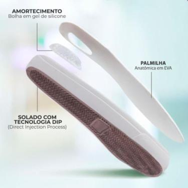 Imagem de Tênis Casual Voe Unissex + Palmilha Com Bolha em Gel Anatômica, Vermel