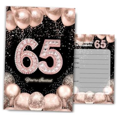 Imagem de Fablus Convites para festa de aniversário de 65 anos em ouro rosa