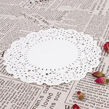 Imagem de 150 Pces Descartáveis ​​oilabsorbing Laço Branco Doilies Ferramentas de Cozimento Acessórios para Assar Pastelaria Cozinhar Alimentos