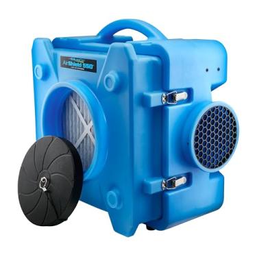Imagem de BlueDri BD-AS-550-BL Máquina negativa Limpador Airbourne HEPA Scrubber Equipamento de restauração de danos de água para purificador de ar de molde, unidade única, azul