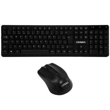 Imagem de Kit Teclado Sem Fio Satellite Ak-741g Portugues + Mouse 1.000 Dpi - Preto