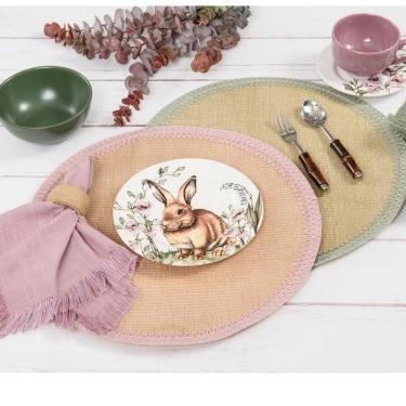 Imagem de Jogo Americano Copa E Cia Avulso Brazil Nature Circular Rosa