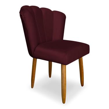 Imagem de Cadeira Para Mesa De Jantar Flor Moderna Balaqui Decor Bordo