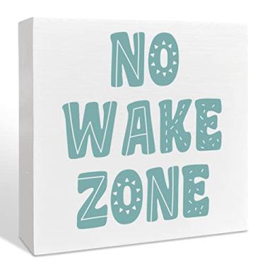 Imagem de NKBINLILI Placa De Caixa Madeira Para Quarto Bebê Praia, Zona Não Despertar, Decoração Inspiradora Mesa Quarto, Motivacional Crianças, Presentes Chá Meninos E Meninas Recém-Nascidos