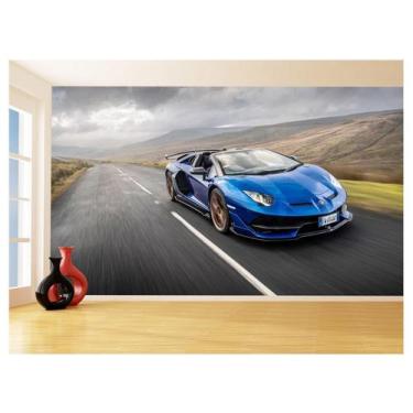 Imagem de Papel De Parede 3D Carro Lamborghini Aventador 3,0M Car192 - Você Deco