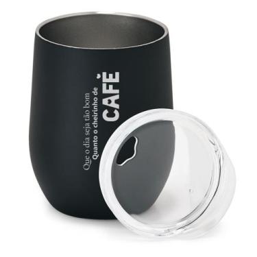 Imagem de Copo de Café em Inox PRETO - Mix Impressos