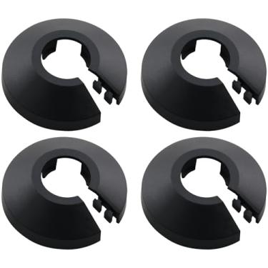 Imagem de ZCZQC 4 peças de tampas de encaixe decorativas 17 mm PP plástico shell drenagem mangueira de incêndio anel de vedação de furo de parede tampas de vedação para tubo de água válvula de canto torneira