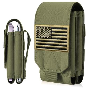 Imagem de MOLLE Pouch Tactical – Bolsa de telefone EDC de bolso duplo e bolsa utilitária de primeiros socorros, acessórios MOLLE para cinto/colete/mochila, serve na maioria dos smartphones e torniquete/bandagem
