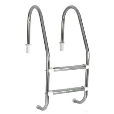 Imagem de Escada para Piscina Tradicional 1 1/2" em Aço Inox 2 Degraus Anatômico