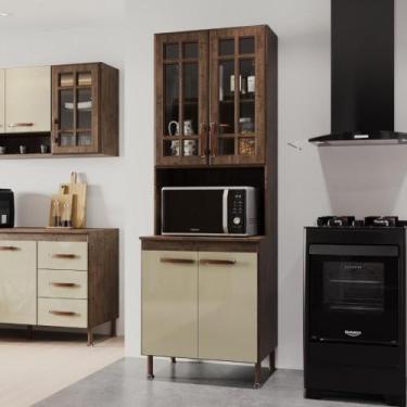 Imagem de Torre Quente Modulada Com Vidro Para Forno Fidelitá Lisboa 70cm 4 Port