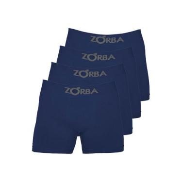 Imagem de Kit com 4 Cuecas Boxer Zorba 781, Azul marinho, M