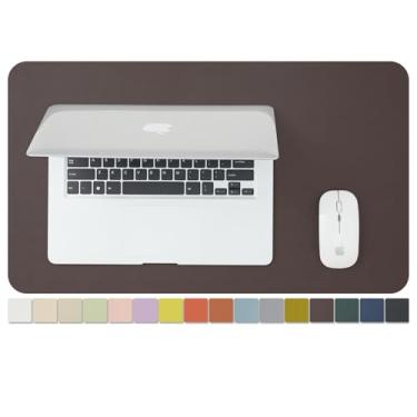 Imagem de Tapete de mesa de couro - Almofada de mesa de poliuretano antiderrapante pequena para escritório e casa - Organização de mesa e acessórios - Ideal para mouse pad grande e tapetes de mesa pequenos em