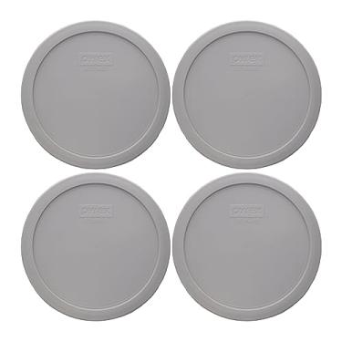 Imagem de Pyrex 7402-PC 6/7 xícaras Rainstorm Blue Food Storage Tampa de substituição (pacote com 4) - Feito nos EUA