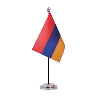 Imagem de Bandeira de mesa armênia armênia bandeira de mesa, pequena bandeira armênia de mesa armênia, bandeiras internacionais de país em miniatura, celebração de eventos de festivais, decoração de escritório