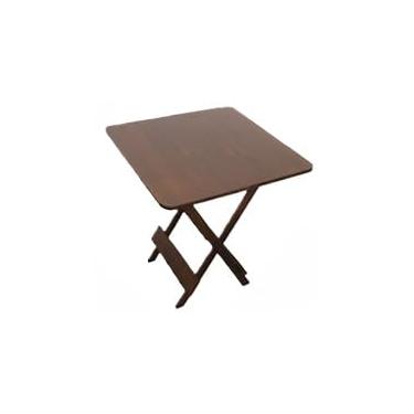 Imagem de Mesa 70x70 Dobrável Madeira Maciça Bar Restaurante (Imbuia)