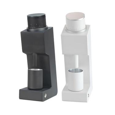 Imagem de Moedor de café elétrico cônico, moedor de grãos de café de dose única com escova e soprador superior para uso doméstico/expresso/filtro/gotejamento/prensa francesa, infinitamente ajustável