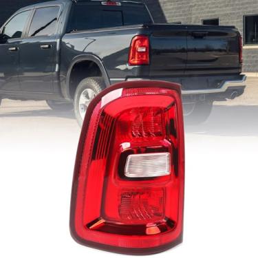 Imagem de KACHIR Conjunto de luz traseira 2025 compatível com Ram 1500 lado esquerdo do motorista lâmpada traseira com lente vermelha transparente LH 68531049AA