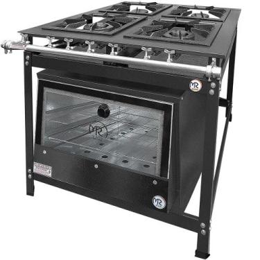 Imagem de Fogão Industrial 4 Bocas 2 Duplas Baixa Pressão MR Fogões com Forno P8