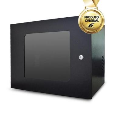 Imagem de Rack Para Dvr Caixa Metálica Organizadora Quadrada CFTV 19" - AferMix