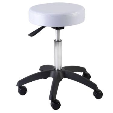 Imagem de Cadeira Mocho para Salão de Beleza Dompel Sela Branco