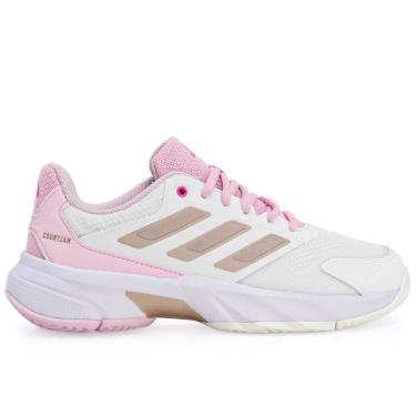 Imagem de Tênis Adidas Courtjam Control 3 - All Court - Branco Bege e Rosa-38