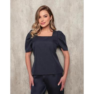 Imagem de Conjunto Scrub Feminino Eloise Azul Marinho - Gardenia Jalecos, G