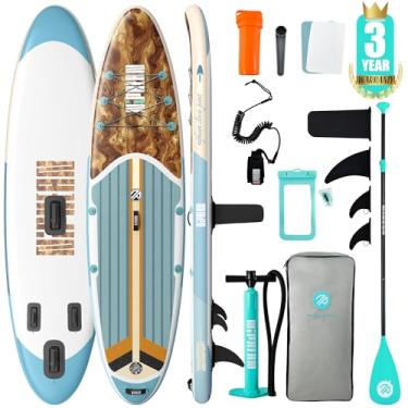 Imagem de Niphean Prancha inflável de stand up paddle com design de barbatana StabilTrac e acessórios SUP, deck de EVA antiderrapante, pranchas infláveis de 10'15 cm para adultos e jovens de todos os níveis de