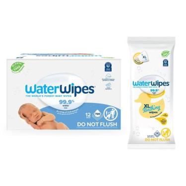 Imagem de Toalhetes WaterWipes Original 720 unidades (12 pacotes) e XL 16 unidad
