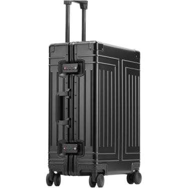 Imagem de Malas De Viagem De Alumínio E Liga De Magnésio Mala De Metal De Roda Universal Portátil Toda Em Alumínio Para Viagens De Negócios, B, 20in