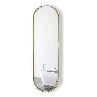 Imagem de Espelho Decorativo Dourado 99,8x29,8x2,8 Cm FWB