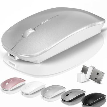 Imagem de Mouse Kovess sem fio Bluetooth recarregável para laptop