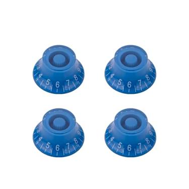 Imagem de DIAO79NI Puxadores de cartola tamanho métrico 18 estrias para guitarra elétrica Epiphone Les Paul SG, azul/branco (conjunto de 4)