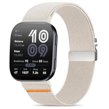 Imagem de HQzon Faixa elástica com fivela de paraquedas para Amazfit Bip 6/5, pulseira de substituição macia e respirável de 22 mm compatível com Amazfit Gtr 4/3/2/47 mm/equilíbrio para homens e mulheres