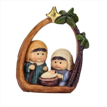 Imagem de Mini sagrada família presépio 3 imagens em resina 7,5cm - Magizi