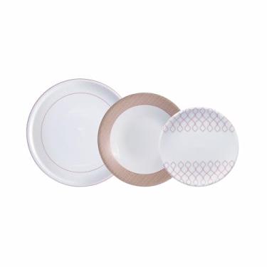 Imagem de Serviço de Baixela 12 Peças em Porcelana, Modelo Oca, Redondo, Decoração Jericoacoara, Porcelana Schmidt