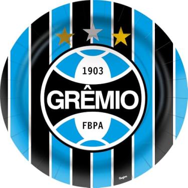Imagem de PRATO PAPEL REDONDO 18 cm GREMIO 08 un.