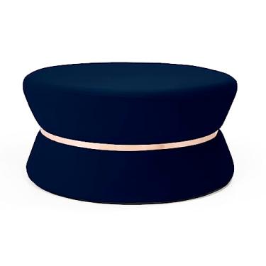 Imagem de Puff Fritz grande veludo royal cinto rose gold