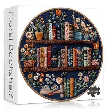 Imagem de Estante de livros Puzzle PICKFORU Blooming 1000 peças para adultos